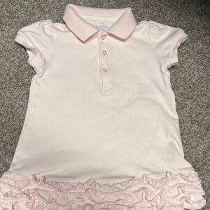 Polo by Ralph Lauren Light Pink Ruffle  Dress with matching bloomer 100% cotton